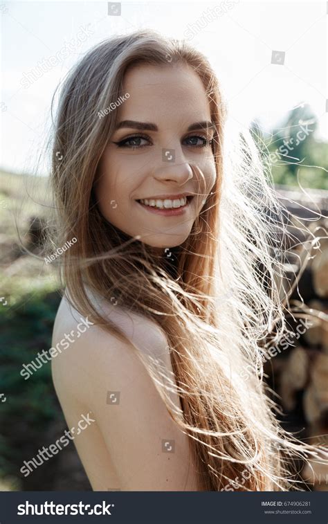 Nude Girl Long Hair Portrait Stock Photo 674906281 Shutterstock
