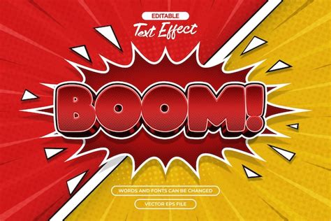 Premium Vector Boom Comic Text Effect