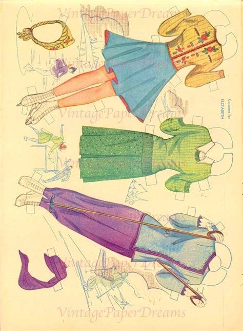 Vintage Paper Doll Printable Pdf American Beauties Paper Dolls 40s