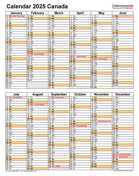 Canada Bank Holidays 2025 Planner Deanna J Ogden