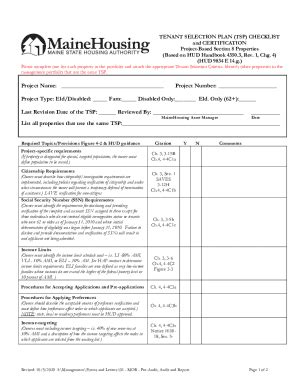 Fillable Online Chapter Waiting List And Tenant Selection