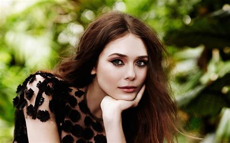 Braid Brunette Elizabeth Olsen Actresses 1080P American Actress HD Wallpaper