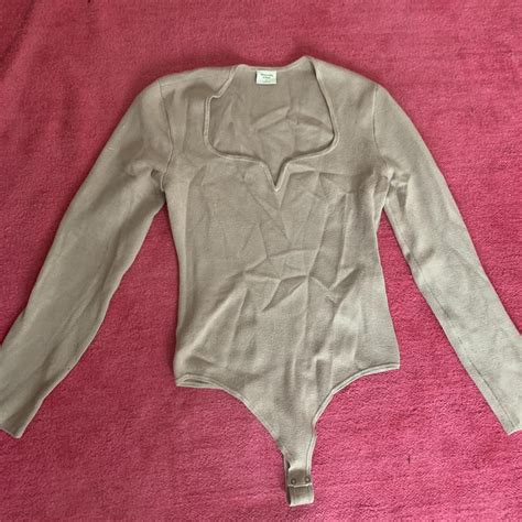 Abercrombie Knit Nude Bodysuit Great Quality Depop