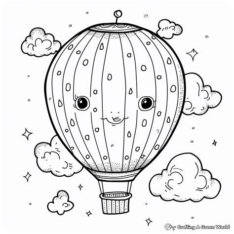 Hot Air Balloon Coloring Pages Free Printable