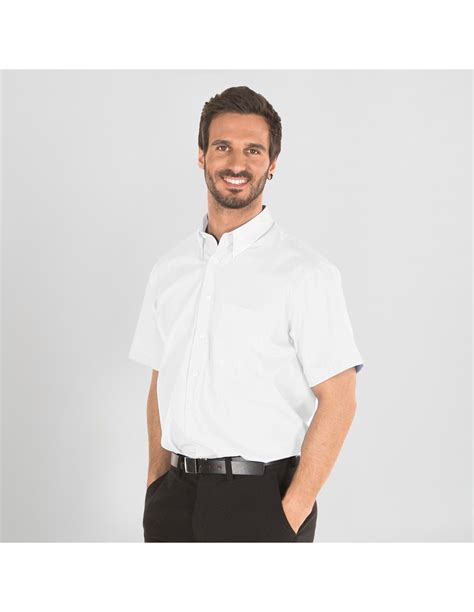 Camisa Hombre Manga Corta Blanca