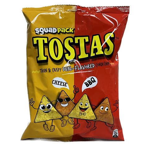 Tostas Cheese And Bbq Corn Chips Squad Pack 100g Tarasuki