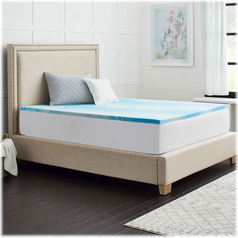 Customer Reviews Sealy Chill Gel Memory Foam Queen Topper Blue