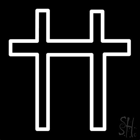 Double Cross Neon Sign | Religious Neon Signs | Neon Light