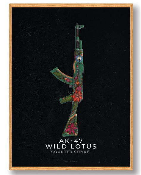 AK-47 Wild Lotus - CS gamerplakater | Stort udvalg af plakater