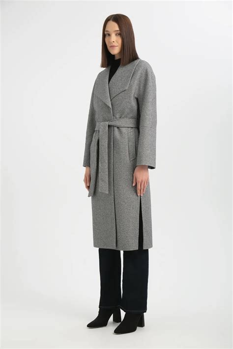 Трикотажное пальто с поясом SnowQueen_collection 589554003 цены в ...