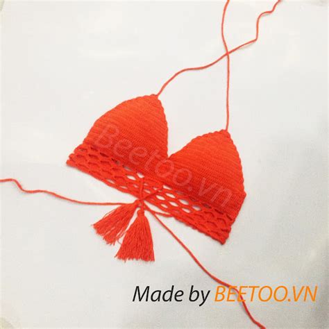 Bikini len móc và Áo Crop top len móc thời trang Shop BeeToo