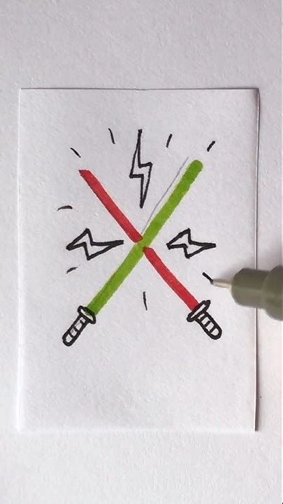 ⭐️ Drawing Lightsabers With Detail Doodle Ideas How To Draw Star