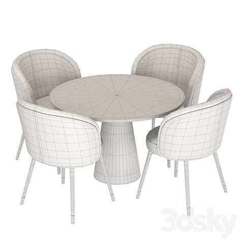 Eichholz Dining Chloe Chair And Table Table Chair 3D Model