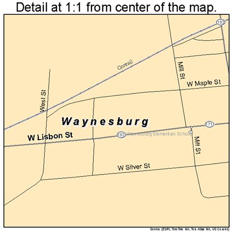 Waynesburg Ohio Street Map 3982376