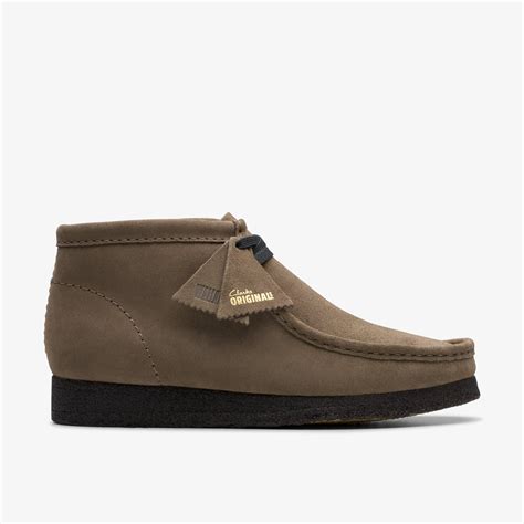 Mens Wallabee Boot Dark Grey Suede | Clarks US