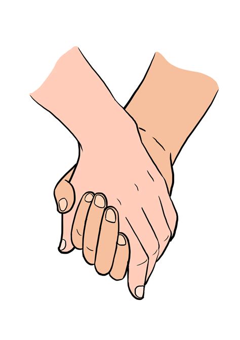 Two Hands Holding Each Other Clipart