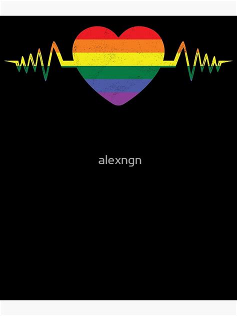LGBT Heartbeat Gay Pride Poster By Alexngn Redbubble