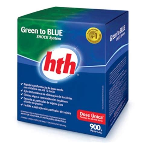 Algicida Hth Green To Blue Para Limpeza De Piscinas 900 Gramas