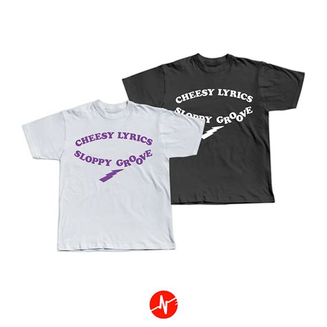 H3F – Cheese Lyrics Sloppy Groove T-Shirt (Black/White) - cdcosmos