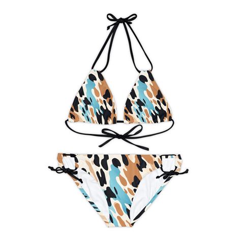 Western Bikini Set Cowgirl Swimsuit Cow Print Style Swimsuit Etsy