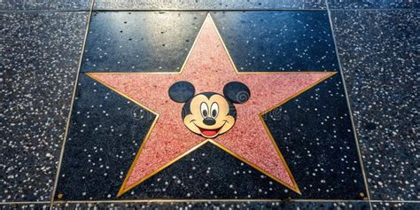 Mickey Mouse Star On The Walk Of Fame In West Hollywood In Los Angeles