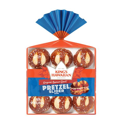 King's Hawaiian Original Hawaiian Sweet Pretzel Pre-Sliced Slider Buns ...