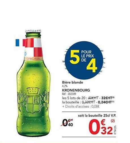 Promo Bière Blonde Kronenbourg chez METRO iCatalogue fr