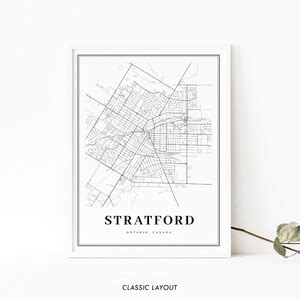 Stratford Ontario Map Print ON Canada Map Art Poster City - Etsy