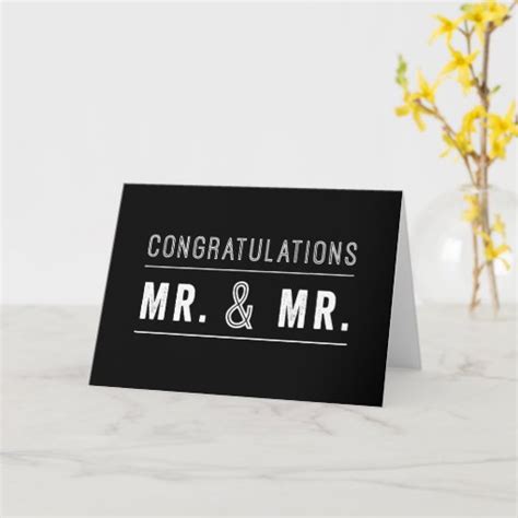 Gay Couple Wedding Congratulations Card Zazzle