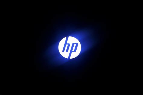 Обои для телефона hp логотип синий свет фото компьютер привет -тек