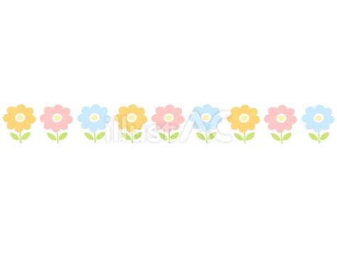 お花ライン パステルイラスト - No: 27321192｜無料イラスト・フリー素材なら「イラストAC」