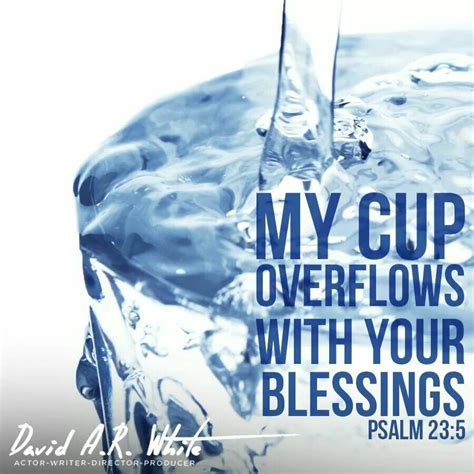 My Cup Overflows With Your Blessings Surely Goodness And Mercy Psalm