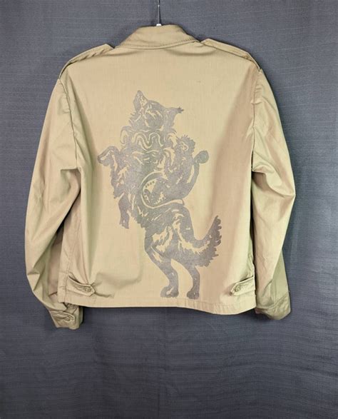 Vtg 60s Beige Tan Military Jacket Ceiling Zero Blauer Gem