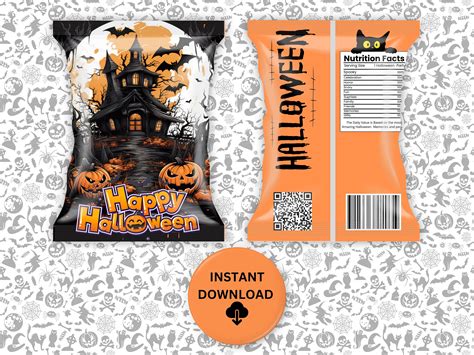 Halloween Chip Bag Wrapperchip Wrapper For Halloweenchips Packet