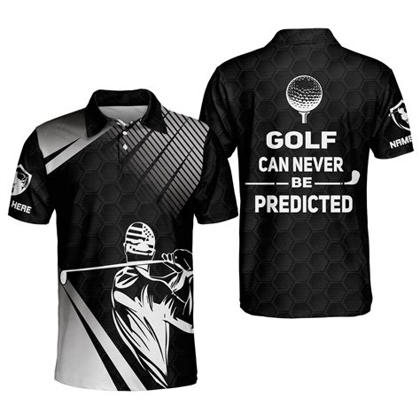 Personalized Funny Golf Shirts For Men Golf Can Never Be Predicted Mens