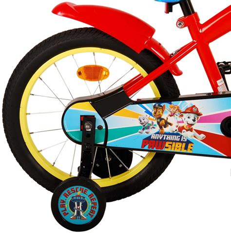 Paw Patrol Kinderfiets Jongens Inch Rood Blauw