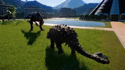 Ankylosaurus Indominus Rex Breakout Fight Jurassic World Evolution