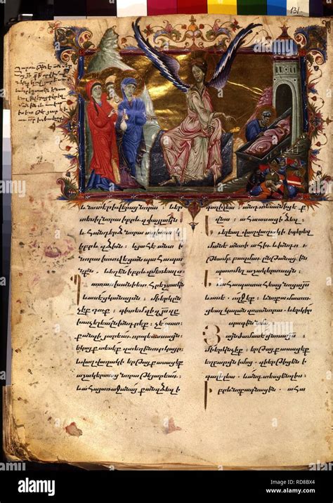 Holy Women At Christ S Tomb Manuscript Illumination From The