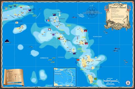 Leeward Islands Map - Island Map Store