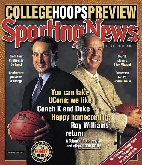 Duke Blue Devils Coach Mike Krzyzewski and North Carolina Coach Roy ...