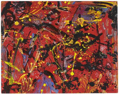 Jackson Pollock Famous Paintings Blue Poles