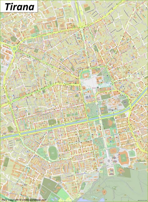 Tirana Map | Albania | Detailed Maps of Tirana