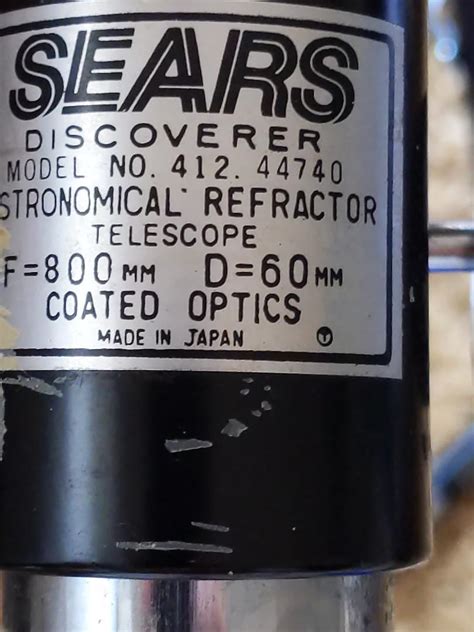 What Is This Sears Telescope Classic Telescopes Cloudy Nights
