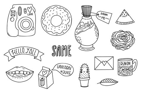 Printable Cute Stickers Black And White Printable Templates