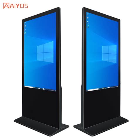 Inch Outdoor Floor Stand Digital Signage Nits Kiosk Capacitive