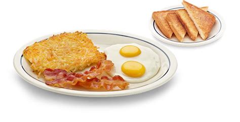 Two Eggs Hash Browns Toast Plus Two Crispy Bacon Strips From The