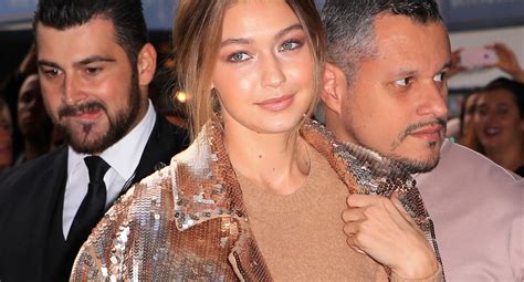 Gigi Hadid Wears Nude Ensemble In Milan