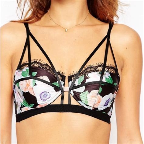 Asos Intimates Sleepwear Floral Satin Strappy Lingerie Set Poshmark