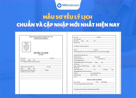 Mới Mẫu sơ yếu lý lịch chuẩn và cập nhật mới nhất hiện nay Hóa Đơn