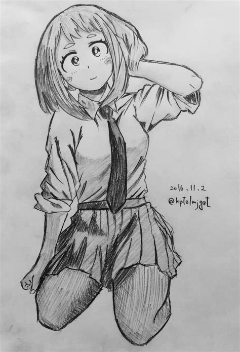 Boku No Hero Academia Uraraka Ochako Dibujodrawing Bocetos